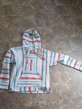 GUC Ron Jon Striped Hooded Baja Pullover - Multicolor